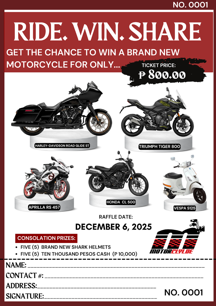 Ride, Win & Share Raffle Ticket